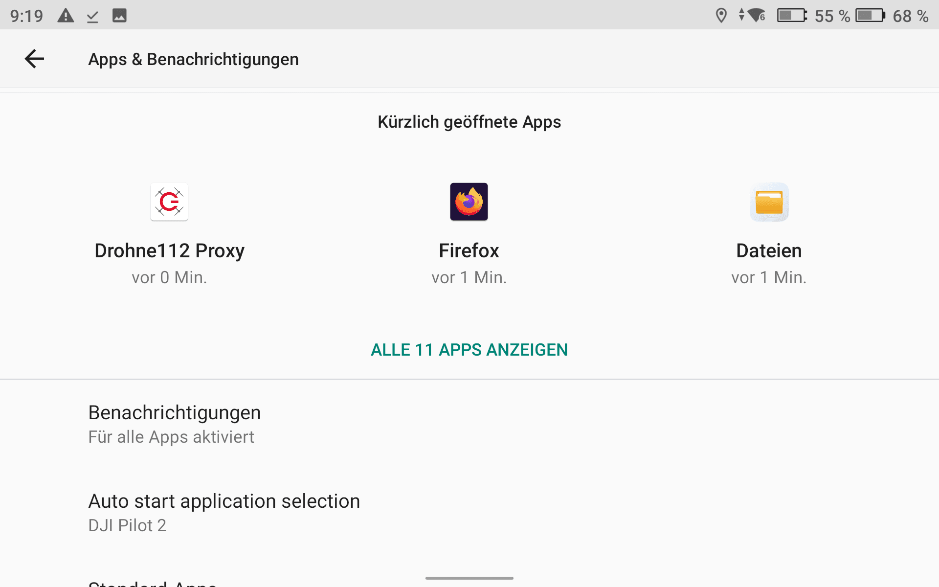 Apps und Benachrichtigungen