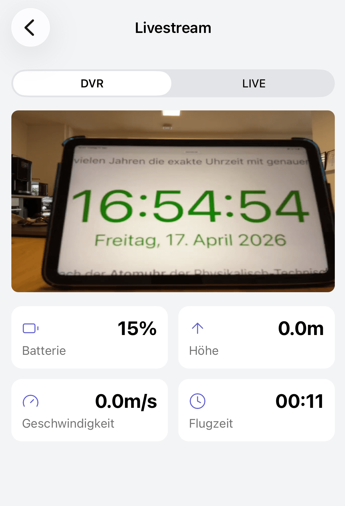 Livestream Ansicht