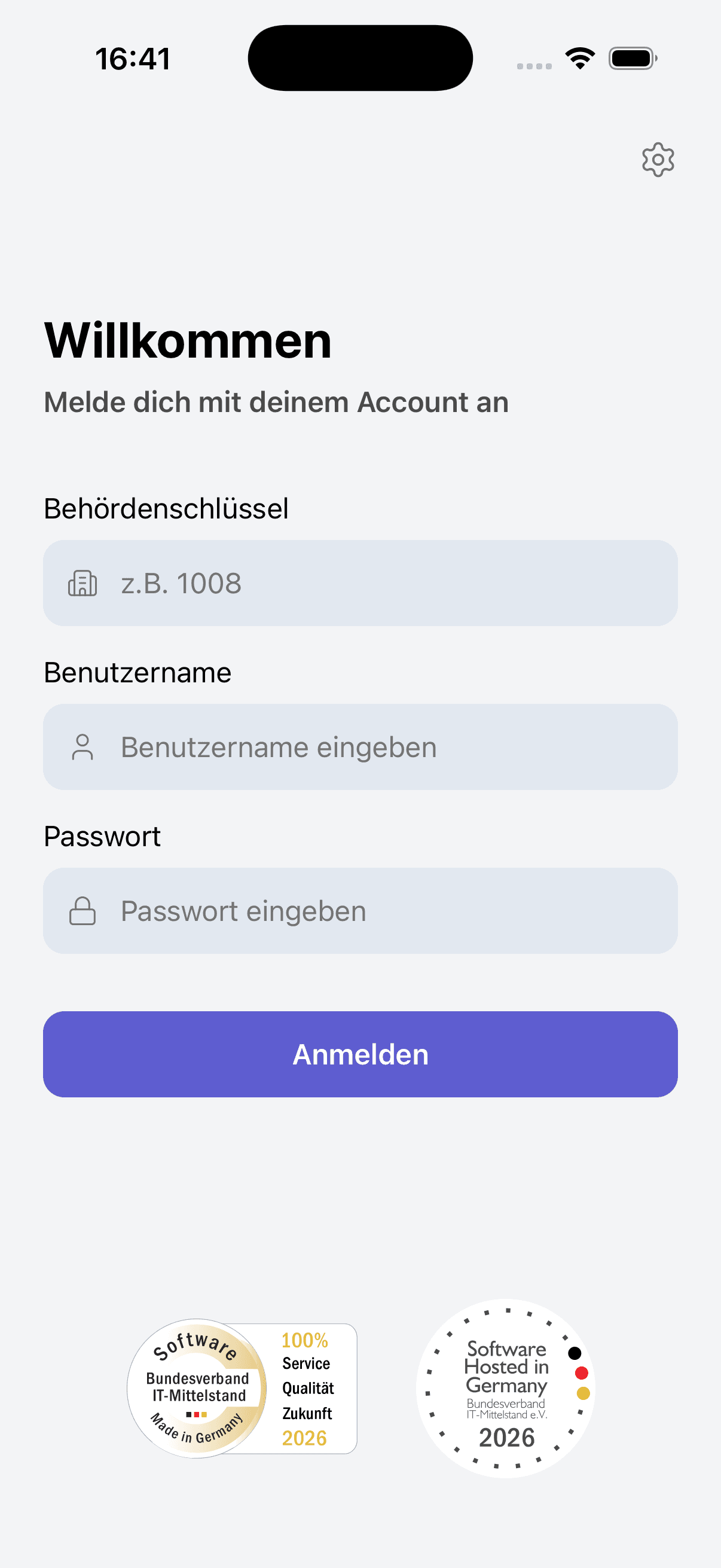 Login Screen
