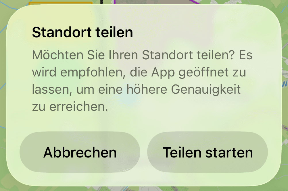Standort teilen