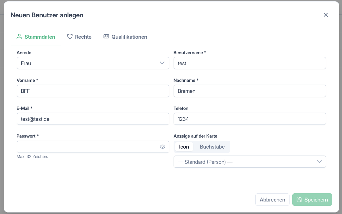 Benutzer bearbeiten