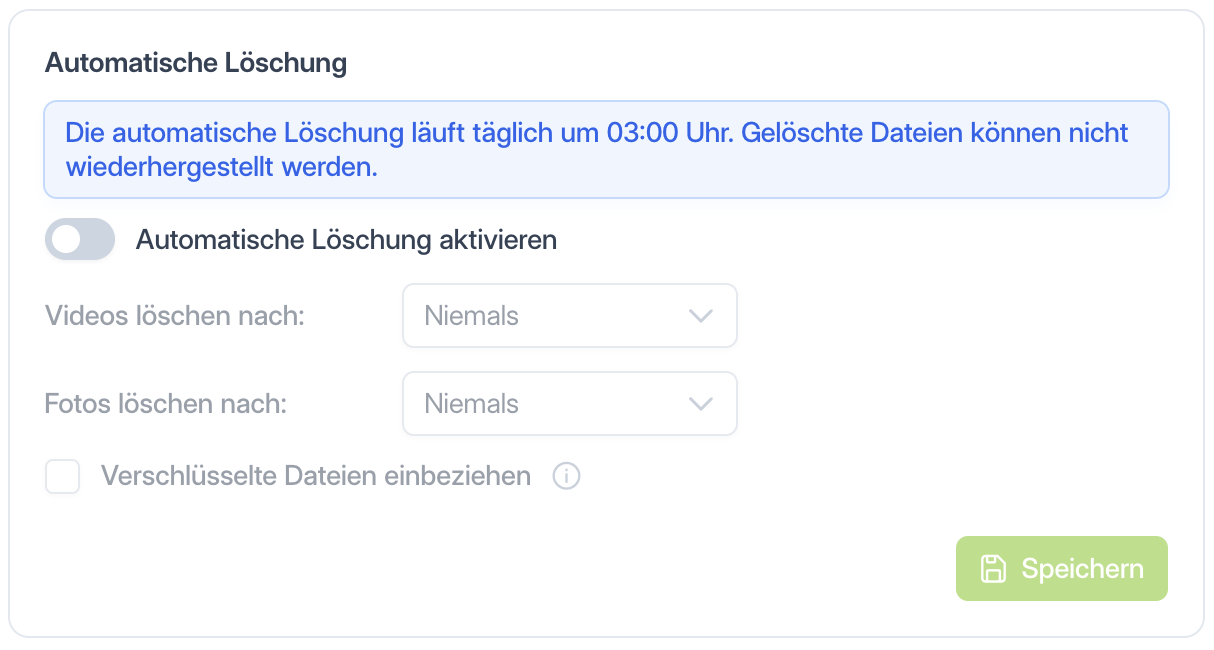 Automatische Löschung
