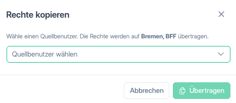 Rechte kopieren