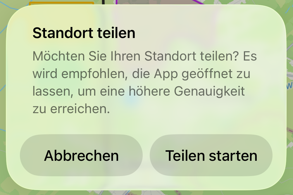 Standort teilen